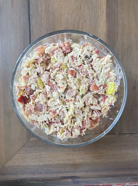 Spicy Italian Chicken Salad, Italian Chicken Salad Recipe, Italian Chicken Salad, Spicy Chicken Salad, Hot Chicken Salads, Chicken Salads, High Protein Snack, Chicken Salad Recipe Easy, Feta Chicken