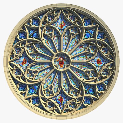 Gothic Rose Window, Architecture Antique, Stained Glass Rose, Gothic Windows, Gothic Pattern, Stained Glass Church, Rose Window, Gothic Cathedrals, Cathedral Windows