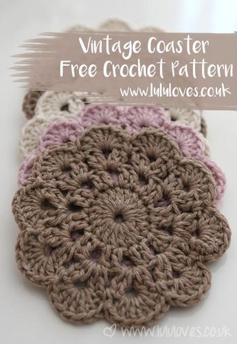 Coasters Free Pattern, Crocheted Coasters, Crochet Coasters Free Pattern, Free Crochet Doily Patterns, Coaster Pattern, Crochet Coaster Pattern, Crochet Coaster, Crochet Vintage, Crochet Kitchen