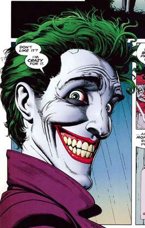 The Joker (art by Brian Bolland from BATMAN: THE KILLING JOKE) Batman The Killing Joke, Joker Y Harley Quinn, Batman Movies, Joker Smile, Joker Artwork, Dc Villains, Joker Is, Joker Art, Arte Dc Comics