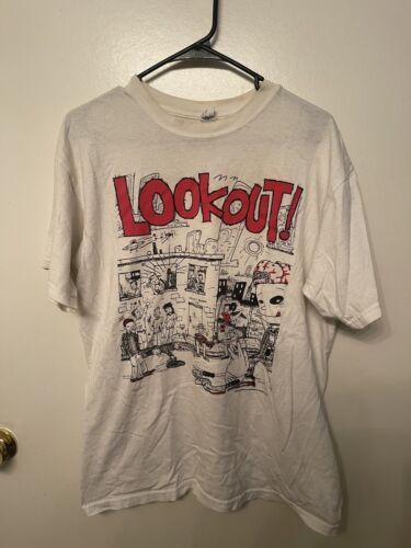 Rare Vintage Lookout Records T Shirt Crimpshrine Green Day Operation Ivy 90s L | eBay Vintage Tshirts Aesthetic, Vintage Shirt Aesthetic, Cool T Shirts Vintage, Layered Shirts Outfit 90s, 90s Shirts Vintage, Fletcher Outfits, 90s T Shirts, 90s Graphic Tees Vintage, 90s Graphic Tees