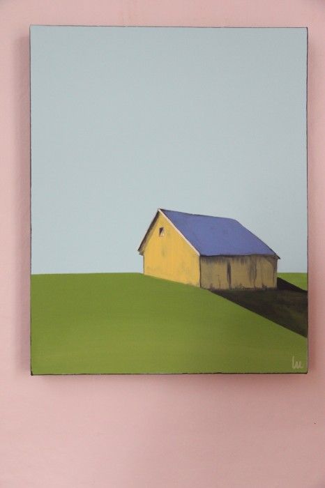 ART SHOW, ONE ROOM CHALLENGE UPDATE AND OCTOBER GIVEAWAY Building Painting Ideas, Building Paintings, Buildings Painting, Illustration Art Inspiration, Painting Buildings, Building Painting, Barn Painting, Barn Art, One Room Challenge