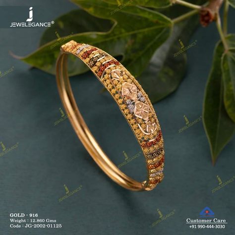 Kada Bracelet Gold For Women, Bracelet Gold For Women, Plain Gold Bracelet, Gold Bengal, Single Bangle, Neck Pieces Jewelry, Gold For Women, Diamond Bracelet Design, Modern Gold Jewelry