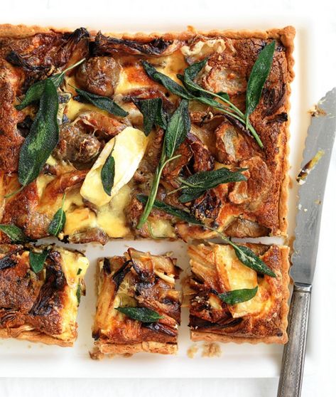 Walnut Tart Recipe, Artichoke Tart, Walnut Tart, Tart Crust, Savoury Pies, Easy To Cook Meals, Ricotta Recipes, Roasted Onions, Savory Pastry