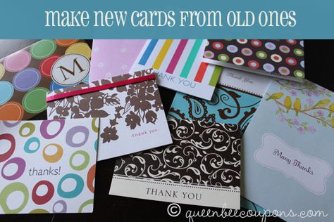 Recycle old greeting cards into brand new cards - I love to do this with all kinds of cards! Old Birthday Cards, Old Greeting Cards, Recycled Cards, Unique Birthday Cards, Old Cards, Unique Birthday, Recycled Items, Craft Stuff, Favorite Hobby