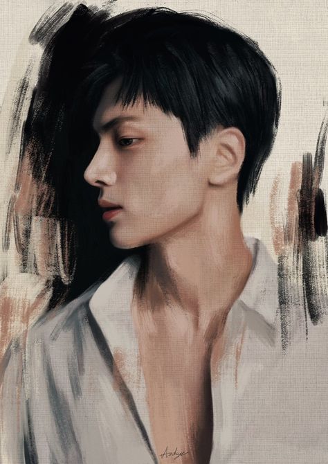 Jay Painting Enhypen, Jay Drawing Enhypen, Jay Enhypen Drawing, Enhypen Jay Fanart, Kpop Painting Ideas, Jay Drawing, Kpop Painting, Jay Fanart, Realistic Fanart