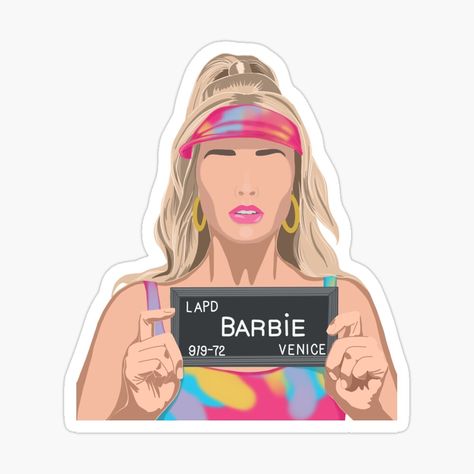 Barbie Movie Stickers, Barbie Stickers Aesthetic, Barbie Movie 2023, Barbie Stickers, Vinyl Record Art Ideas, Stickers Cricut, 2023 Sticker, Movie 2023, Klean Kanteen