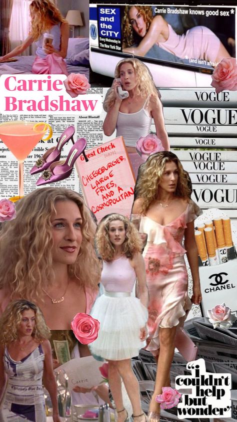 Kenzie Carrie Sexandthecity Outfits, Sec And The City Outfits, Carrie Bradshaw Moodboard, The Carrie Diaries Aesthetic, Satc Themed Party, Carry Bradshaw Iconic Outfits, Satc Party Theme, Iconic Carrie Bradshaw Outfits, Carrie Bradshaw Pink