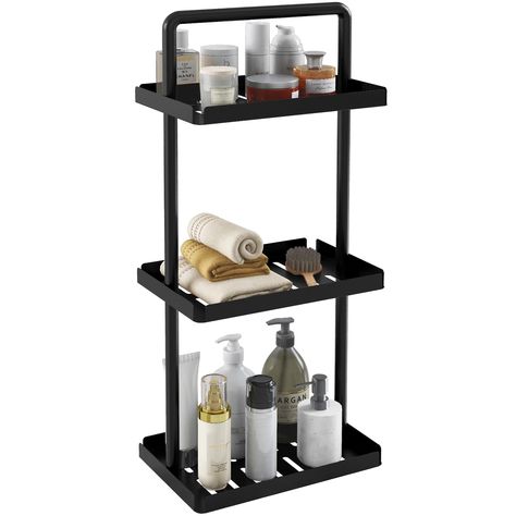 PRICES MAY VARY. ✅【Solutions for Corners】：The standing shower caddy fits well in the corner of the bath and shower area to store shower gel, shampoo, and shower cleaner, and does not take up too much space. The standing shower caddy is easy to move around due to the handle. Please check dimensions before purchasing in case of not suitable for small bathtubs. ✅【Perfect for Shower Corner】：The bathroom shower organizer is easy to move around due to the handle. The vertical stacking design does not Small Bathtubs, Bathroom Shower Organization, Shower Organizer, Standing Shower, Shower Area, Small Bathtub, Shower Rack, Bathroom Bathtub, Shower Shelf