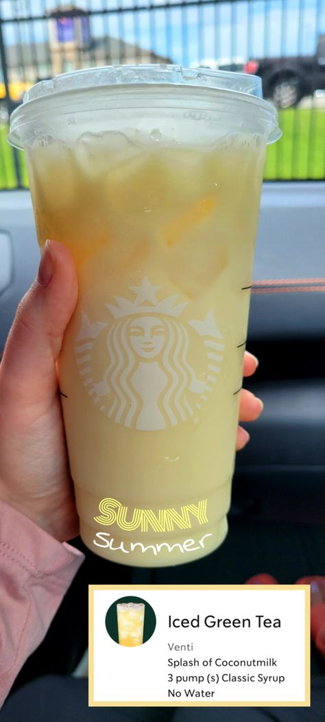 Starbucks Iced Tea Recipes, Starbucks Recipes Green Tea, Best Starbucks Tea Drinks, Starbucks Iced Green Tea Recipe, Starbucks Drinks Green Tea, Iced Green Tea Starbucks Drinks, Starbucks Milk Tea, Starbucks Iced Tea Drinks, Starbucks Green Tea Drinks