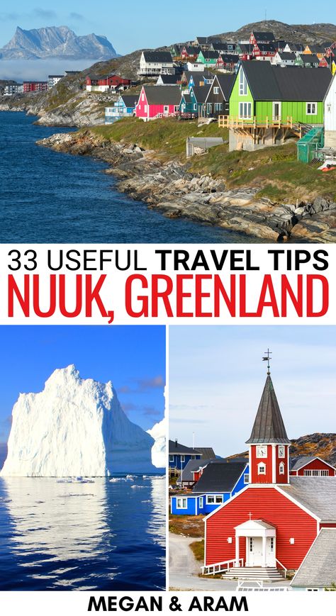 Are you looking for some useful Nuuk travel tips for your upcoming Greenland trip? We share everything you need to know before you visit Nuuk. Click for more! | Things to do in Nuuk | Visit Nuuk Greenland | Visiting Nuuk Greenland | Nuuk itinerary | What to do in Nuuk | Nuuk restaurants | Nuuk hotels | Nuuk sightseeing | Nuuk photography | Nuuk travel | Traveling to Nuuk | Places to visit in Nuuk | Nuuk tours | Nuuk food Greenland Cruise, Greenland Photography, Nuuk Greenland, Greenland Travel, Iceland Trip, Useful Things, Top Travel Destinations, Iceland Travel, Travel Europe