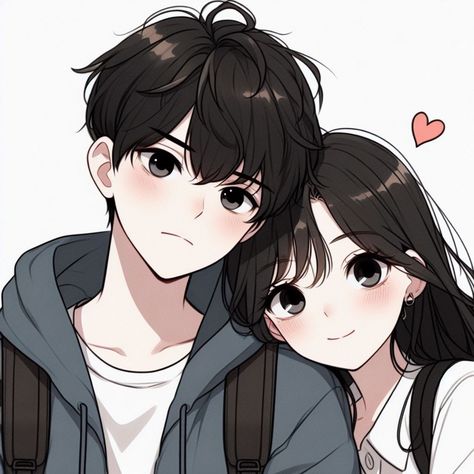 Cute Couple Drawings Sketches Anime, Boy And Girl Animes, Couple Mangatoon, Two Lovers Art Couple, Older Brother And Little Sister, Cute Anime Couple Profile Pictures, Cute Manga Couple, Cute Couple Pics Anime, Cute Love Anime