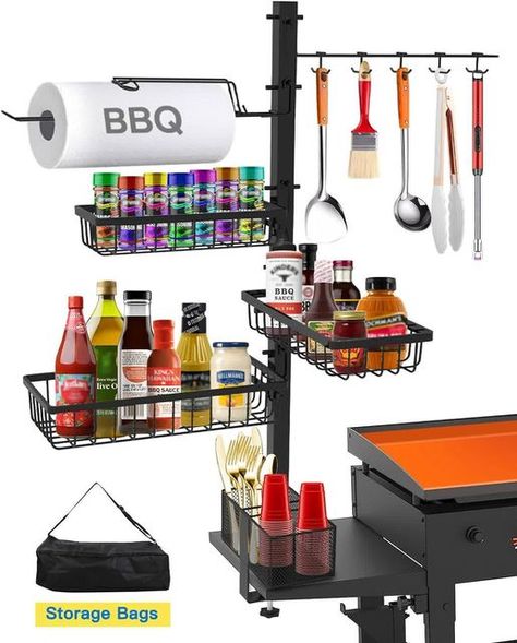 Grill Caddy, Griddle Accessories, Blackstone Grill, Condiment Caddy, Grill Rack, Accessories Organizer, Blackstone Griddle, Barbeque Grill, Barbecue Tools