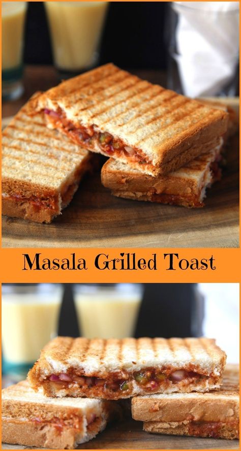 Breakfast For Kids Healthy, Kids Healthy Lunches, Masala Sandwich, Sandwich Recipes Indian, Vegetarian Snack, Vegetarian Sandwich Recipes, Grilled Sandwiches, Tiffin Recipe, Veg Snacks