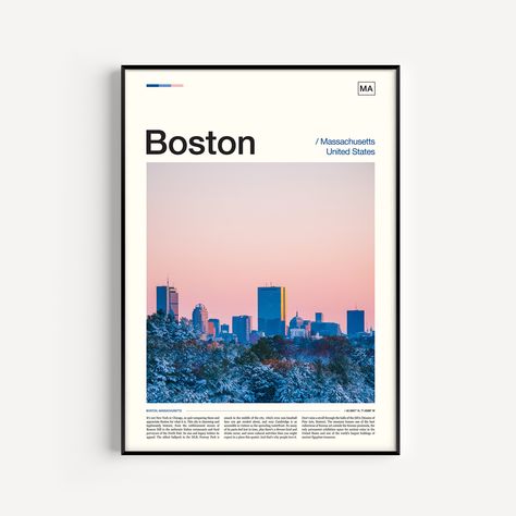 Boston Art Print, Boston Wall Art, Boston Poster, Boston Photography, Boston Print, Wanderlust Decor, Boston Art, Boston Skyline, Trendy Wall Decor