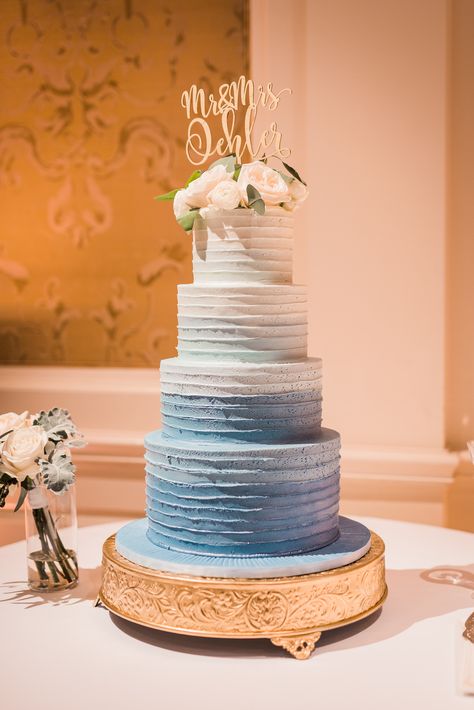 Wedding Cake With Blue Accents, Dusty Blue Wedding Cakes, Wedding Cake Toppers Blue, Blue Wedding Cake 2 Tier, Simple Wedding Cake Blue And White, Blue Wedding Cake 3 Tier, Pale Blue And White Wedding Cake, Dusty Blue Wedding Cake, 25 Cake