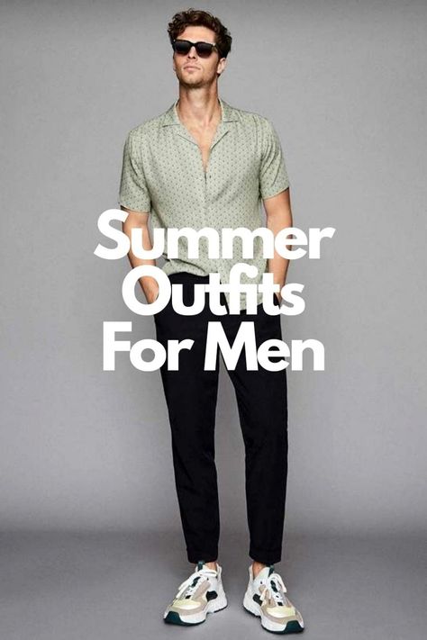 Summer outfit men #mensclothing #mensfashion #mens #menswear #menstyle #fashion #fashionstyle #fashiontrend #fashiontrendsoutfits. https://whispers-in-the-wind.com/10-summer-outfits-for-men-your-capsule-wardrobe/?summer Men’s Summer Looks 2023, Everyday Outfits Men Summer, Men Summer 2023 Outfit, Mens Casual Style 2024, Summer Bar Outfits Men, Mens Outfits Summer 2023, Summer Outfit Men 2023, Casual College Outfits Summer Men, Men Summer Fashion 2023