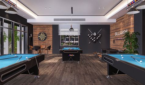 Indoor Gaming Room, Billard Club Design, Billard Rooms, Billiard Room Ideas, Billiard Room Ideas Interior Design, Modern Billiard Room, Pool Hall Ideas, Billiard Room Design, Pool Room Ideas