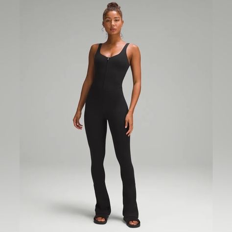 NWT Lululemon Align zip front bodysuit size 10 Lululemon Align Leggings, Flare Jumpsuit, Lululemon Jacket, Lululemon Tops, Lululemon Align, Casual Jumpsuit, Workout Jacket, Shelf Bra, Shirt Outfit