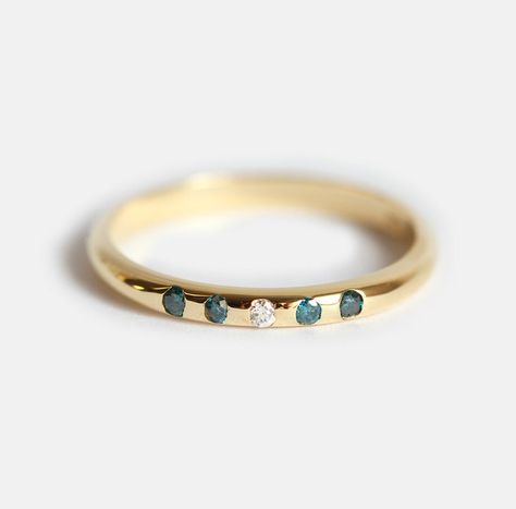 Diamond Ring Simple, Simple Wedding Band, Stone Stacking, 14k Gold Wedding Ring, Simple Wedding Bands, Blue Diamond Ring, Blue Diamonds, Pink Diamonds, White Sapphire Ring