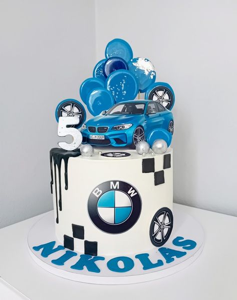 Bmw Birthday Party Ideas, Bmw Cakes For Boys, Bmw Cake Ideas, Car Theme Cake For Men, Boy Cake Ideas, Bmw Cake, Modern Birthday Cakes, Blue Birthday Cakes, Barbie Birthday Cake