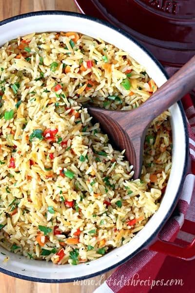 Baked Rice Pilaf, Toasted Orzo, Asparagus Recipes Soup, Pilaf Rice, Rice Bake Recipes, Yummy Rice, Rice Dishes Recipes, Rice Meals, Rice Pilaf Recipe