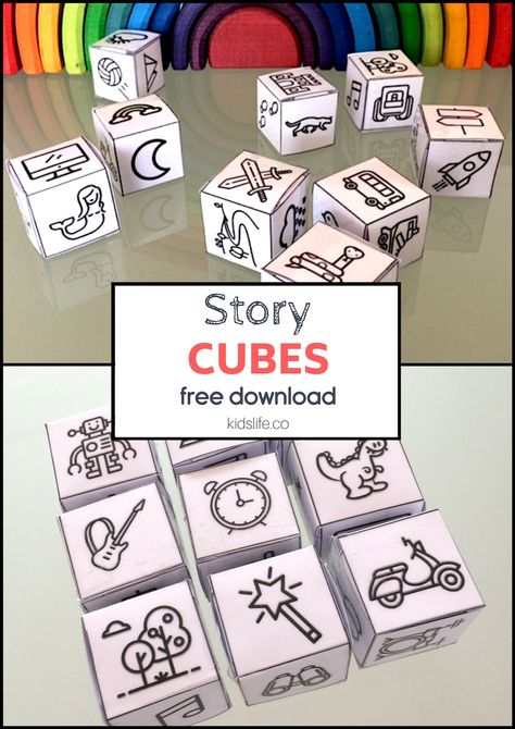 Language Games For Kids, English Games For Kids, Story Cubes, Cube Games, Card Games For Kids, English Games, Speaking Activities, English Activities, Creative Games