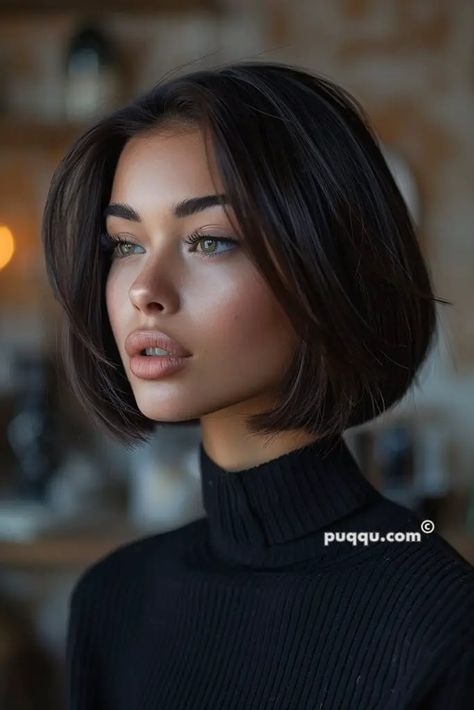 Short French Bob Hairstyles: Chic and Timeless Looks - Puqqu Bob Haircut No Bangs, Irish Hairstyle, Short Bob Brown Hair, French Bob Fine Hair, French Girl Bob, French Bob Hairstyles, Short French Bob, Bob Brunette, French Bob Haircut