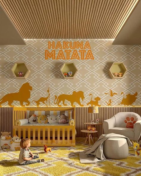 Lion King Room Ideas Kids, Lion King Room Decor, Nursery Disney Theme, Nursery Ideas Disney Themed Rooms, Lion King Nursery Theme, Lion King Bedroom Ideas Kids, The Lion King Nursery, King Nursery Theme, Baby Boy Disney Nursery