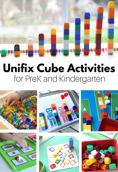 Unifix Cube Activities for PreK Math Cube Activities Preschool, Cube Activities For Preschool, Box Study Preschool Activities, Linking Cubes Activities Free Printables, Math Cube Activities, Unifix Cube Activities Preschool, Mathlink Cubes Activities, Free Unifix Cube Pattern Cards, Unifix Cube Activities