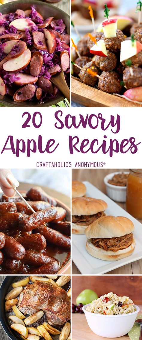 Recipes With Apples Savory, Savory Apple Recipes Dinners, Food With Apples, Dinner Recipes Using Apples, Savoury Apple Recipes, Apple Recipe Savory, Apple Season Recipes, Savory Recipes Using Apple Butter, Apple Dinner Ideas