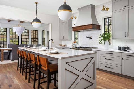 This European Tudor home in Charlotte boasts stunning curb appeal Rachel Halvorson, Kate Marker Interiors, Southern Living Magazine, Modern Rustic Homes, North Carolina Homes, Tudor House, Bunk House, Furniture Vanity, Loft Spaces