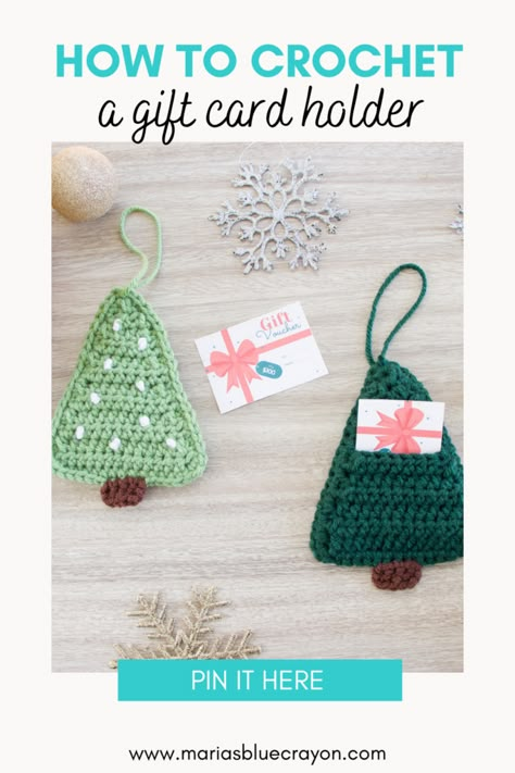 Christmas Tree Gift Card Holder, Crochet Christmas Tree Pattern, Christmas Gift Cards, Crochet Christmas Trees Pattern, Crochet Christmas Tree, Crocheted Christmas, Crochet Tree, Crochet Christmas Gifts, Christmas Gift Card Holders