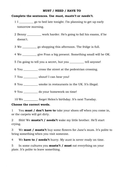 Model Verbs Worksheet, Modal Verbs Exercises, Modal Verbs Worksheets, English Language Learning Activities, Language Learning Activities, Teaching Verbs, Verbs Worksheet, Modal Verbs, Regular And Irregular Verbs