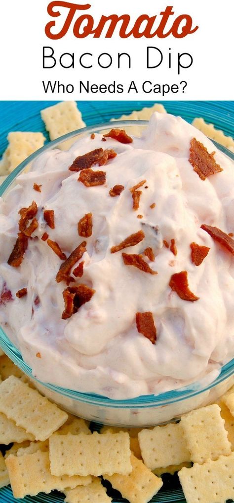 Tomato Dip Recipes, Glazed Icing Recipe, Bacon Dip Recipes, Sundried Tomato Dip, Bacon Ranch Dip, Tomato Appetizers, Bagel Dip, Bacon Dip, Easy Bacon