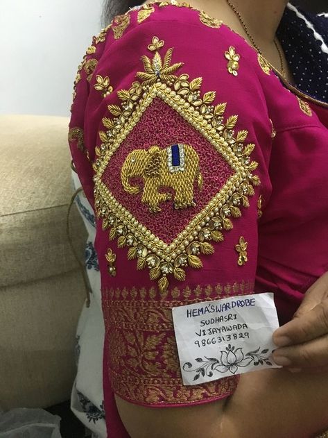 Sudhasri Hemaswardrobe, Pink Blouse Designs, Blue Blouse Designs, Blouse Works, Wedding Saree Blouse Designs, Maggam Works, Blouse Design Images, Wedding Blouse Designs, Blouse Designs Indian