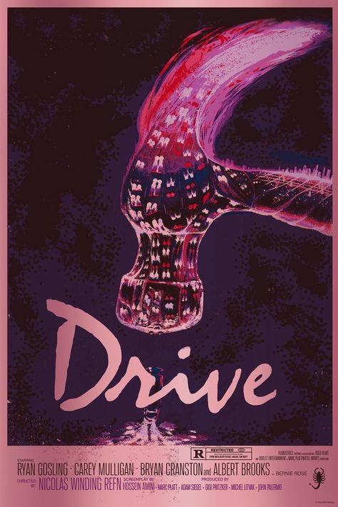 Drive (2011) [1024x1024] Drive Movie Poster, Drive Movie, Drive 2011, Opm Manga, Drive Poster, Awesome Posters, Burning House, Aesthetic Graphics, Film Posters Art