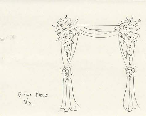 #floralsketch #floralarch #chuppah #weddingarch Flower Arch Wedding Illustration, Flower Arch Drawing, Wedding Arch Illustration, Wedding Sketch, Chinese Wedding Decor, Wedding Chuppah, Flower Shop Design, Floral Arch Wedding, Wedding Drawing