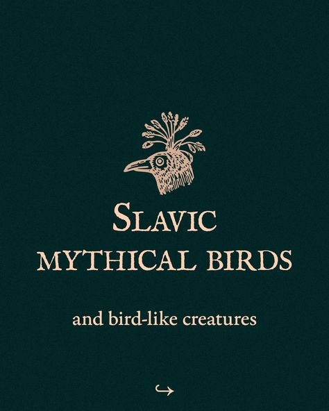 Behold my new post on Slavic folklore, culture and mythology🪶 (The previous ones are great, too, have a look: @lidapavlova_magic ) Slavic Symbols Meaning, Slavic Witchcraft, Slavic Witch, Slavic Symbols, Witchcraft Inspiration, Folklore Book, Slavic Mythology, Slavic Folklore, Mythical Birds