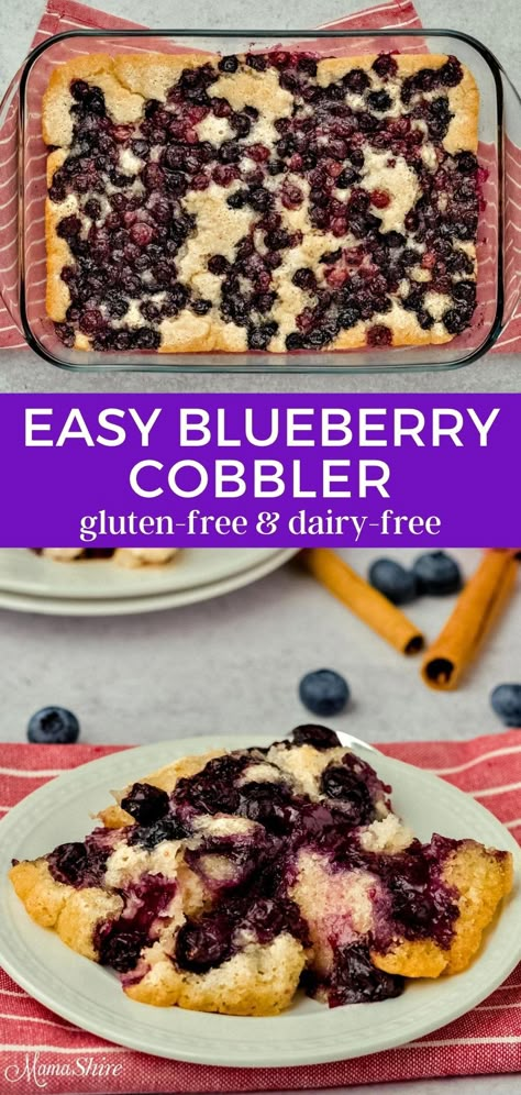 Paleo Blueberry Cobbler, Gluten Free Blueberry Cobbler, Gluten Free Cobbler, Easy Blueberry Cobbler, Blueberry Cobbler Recipes, Mom Kitchen, Quick Treats, Blueberry Cobbler, Easy Blueberry