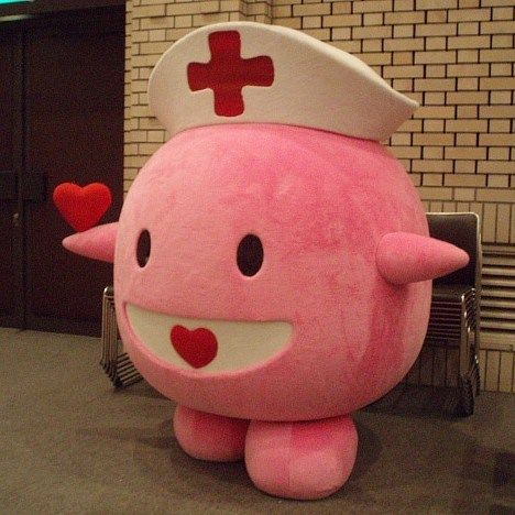 Mascots Design, Japanese Plushies, Pokemon Costumes, Tout Rose, Imaginary Friends, Nurse Costume, Blood Donation, Mascot Character, Kawaii Plushies