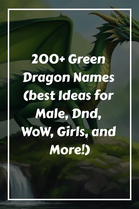 In the realm of fantasy, green dragons are as integral to the landscape of storytelling as the heroes that seek to ally with or conquer them. Green Dragons, Dragon Names, Modern Names, Creative Names, Name Generator, Green Dragon, White Dragon, Names With Meaning, Ancient Wisdom