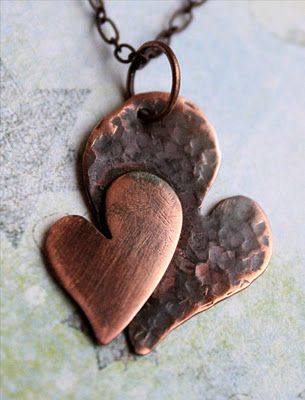 Danagonia - Enchanted Jewelry. This isn't necessarily a tutorial but the artist has posted pictures of the process. Silver Copper Pendant Jewelry, Handmade Copper Pendant Necklace, Flat Penny Jewelry, Handmade Copper Heart Necklaces, Handmade Copper Heart Pendant Jewelry, Handmade Heart-shaped Copper Necklaces, Enchanted Jewelry, Copper Jewellery, Metalsmithing Jewelry