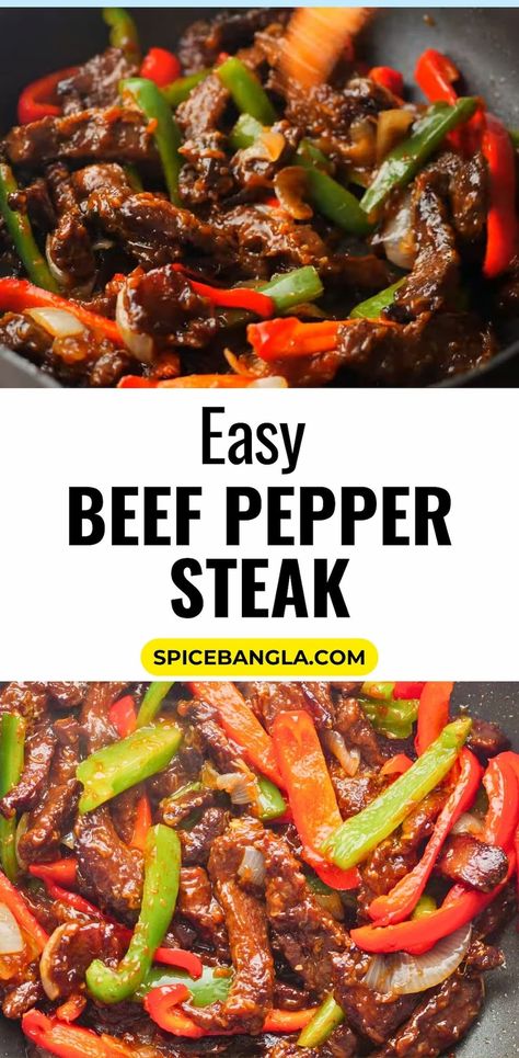 Looking for a recipe with protein and veggies in one dish? Try out my easy pepper steak recipe, a quick dinner idea that has everything in one delicious meal! Pepper Steak Recipe Easy, Easy Pepper Steak Recipe, Beef Pepper Steak, Chinese Pepper Steak, Pepper Steak Recipe, Appetizer Sandwiches, Pepper Steak, Steak Recipe, Chinese Dishes