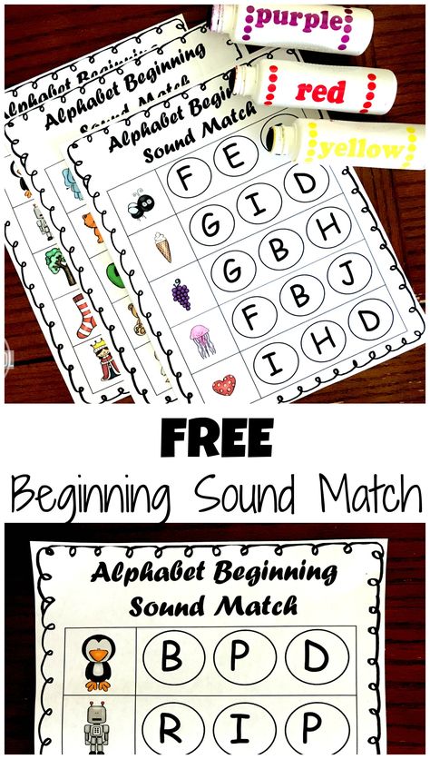 FREE Phonics Beginnign Sound Do-a-Dot Worksheets - these are such a fun way for kids to practice identifying the beginning sounds in words while having fun! Great alphabet activity for preschool, prek, and kindergarten age children for summer learning, back to school, homeschool, or literacy centers Homeschooling Kindergarten, Prek Literacy, Letter Sound Activities, Beginning Sounds Worksheets, Kindergarten Phonics, Alphabet Activity, Reading Month, Phonics Free, Alphabet Sounds