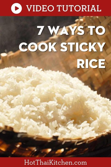 Sticky White Rice Recipe, Japanese Sticky Rice, Make Sticky Rice, Rice In A Rice Cooker, Sweet Sticky Rice, White Rice Recipes, Rice On The Stove, Dry Rice, Perfect Rice