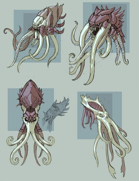 ArtStation - Kraken, The, Andy Timm Kraken Art, Beast Creature, Arte Alien, Fantasy Beasts, Alien Concept Art, Creature Drawings, Monster Concept Art, Fantasy Monster, Fantasy Creatures Art