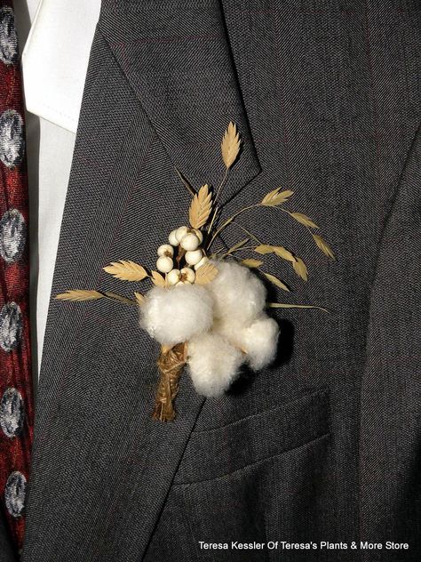 Cotton Boutonniere, Cotton Candy Ideas, Wheat Wedding, Boutonniere Wedding Rustic, Ideas For Parties, Sea Oats, Rustic Boutonniere, Candy Ideas, Barn Wedding Reception