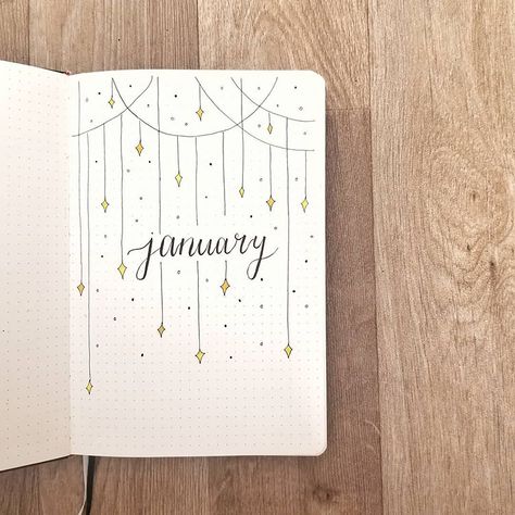 This post is filled with January cover pages that will inspire you. These January covers can be used for 2021 and beyond. I love these bullet journal ideas. Bujo Cover Page Ideas January, January Notebook Ideas, January Bujo Cover Page, Bulett Journal Ideas January, Journal Month Page January, January Bujo Theme Ideas, January Page Bullet Journal, January Page Ideas, Bulett Journal Page Ideas January