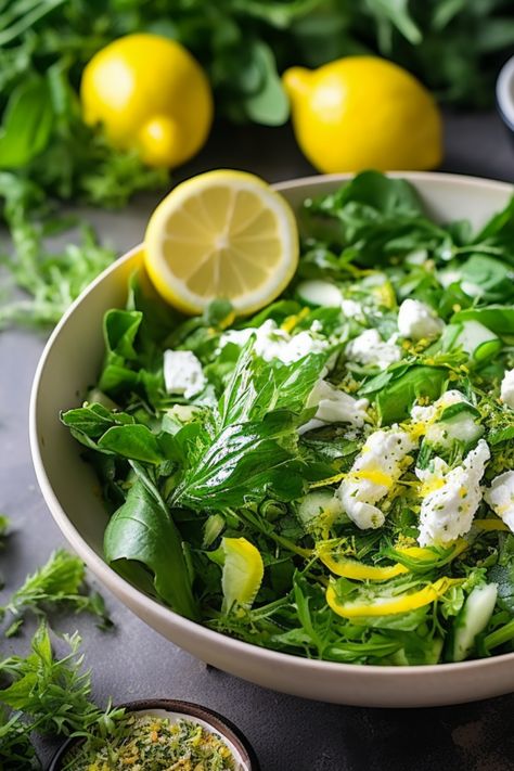 For a burst of spring flavors, try this herb-packed salad featuring your homegrown greens and herbs: Ingredients: ✅Freshly harvested garden herbs (basil, cilantro, mint, parsley, and dill) ✅Baby spinach, arugula ✅Green onions ✅Optional: crumbled goat cheese ✅Lemon dressing (recipe below) Lemon Dressing: ✔️3 tbsp extra-virgin olive oil ✔️Zest and juice of one lemon ✔️1 clove minced garlic ✔️Salt and pepper to taste  Read Instructions on our Instagram Fresh Herb Salad, Spring Flavors, Crumbled Goat Cheese, Packed Salad, Cucumber Tomato Avocado Salad, Salad Inspiration, Garden Herbs, Herb Salad, Refreshing Food